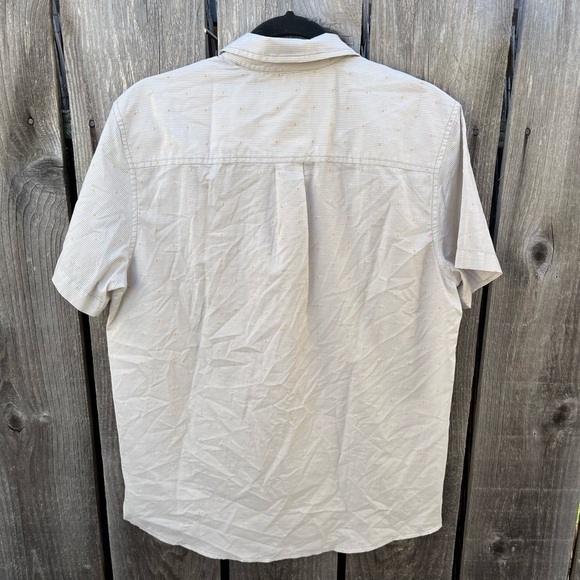 Men's PrAna Button-Down Shirt Multicolor Geometric  M Cotton Hippy BOHO City - Picture 7 of 12